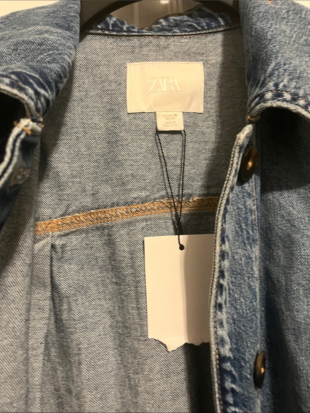 NWT Zara Denim Oversized Jacket - Picture 6 of 7
